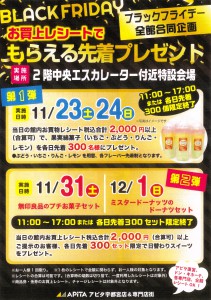 アピタ　ブラックフライデー　2024年11月